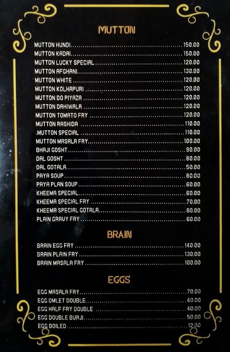 Lucky Chicken Shop menu