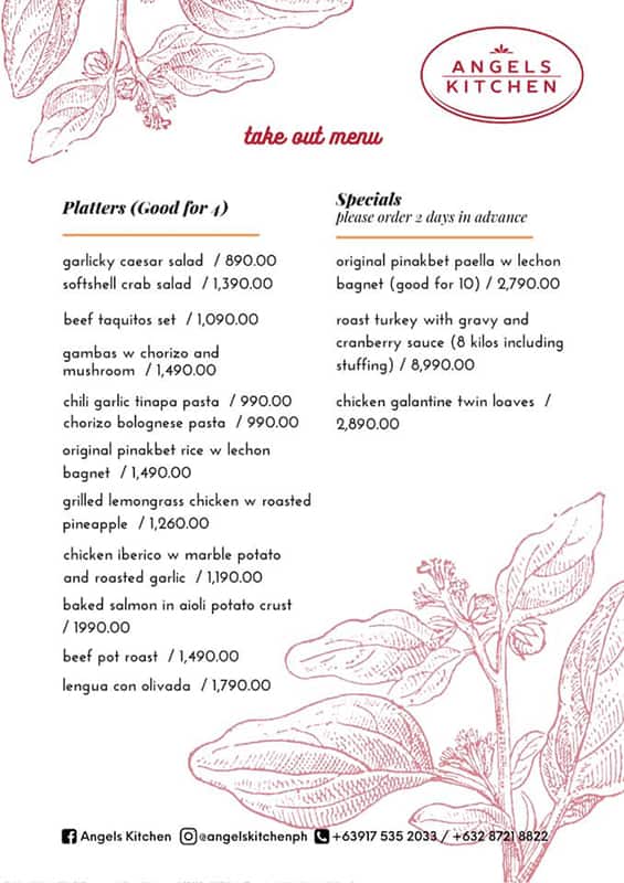 Menu At Angels Kitchen Restaurant San Juan