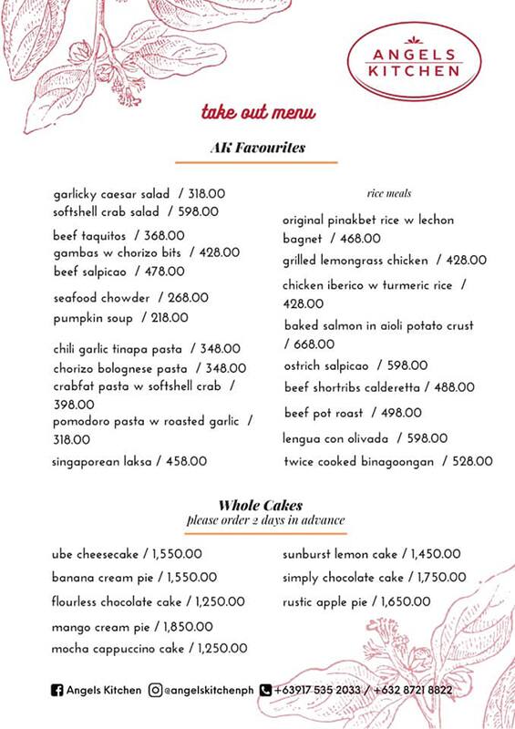 Menu At Angels Kitchen Restaurant San Juan