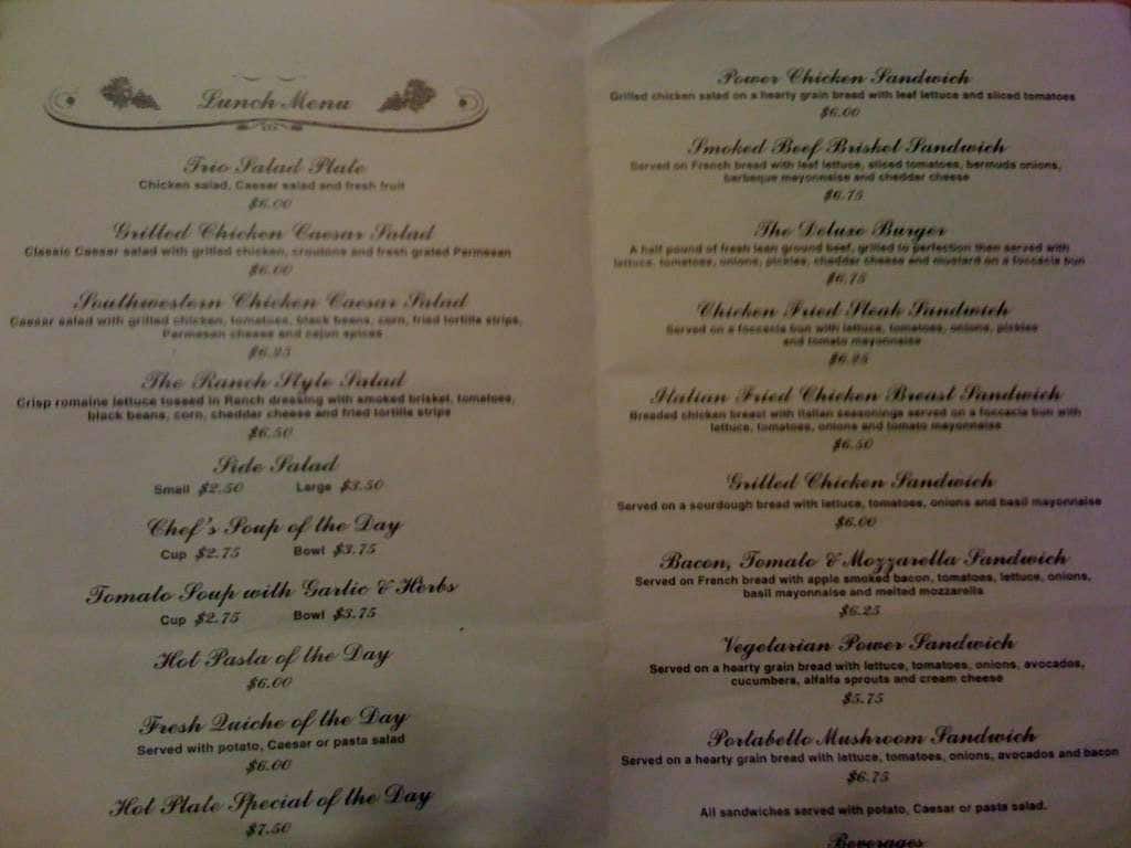 Menu at Purple Turnip restaurant, Cleburne