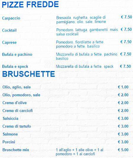 Menu di Pizza & Food 