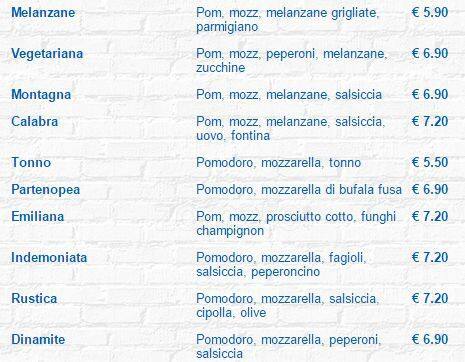 Menu di Pizza & Food 