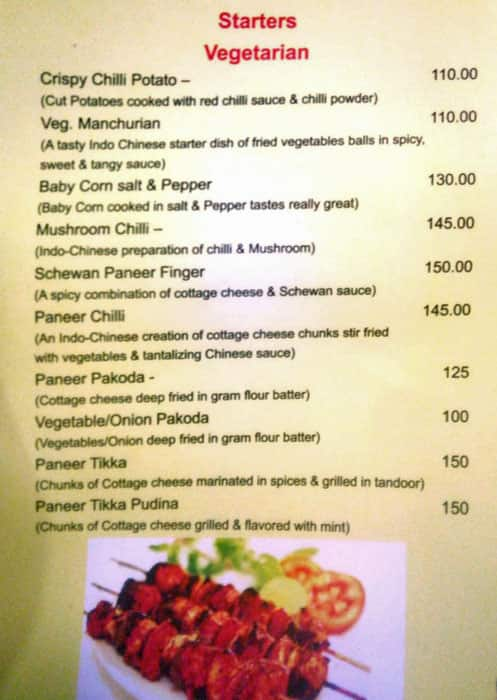 Hotel Garden Villa Menu Menu For Hotel Garden Villa Anandpuri Patna