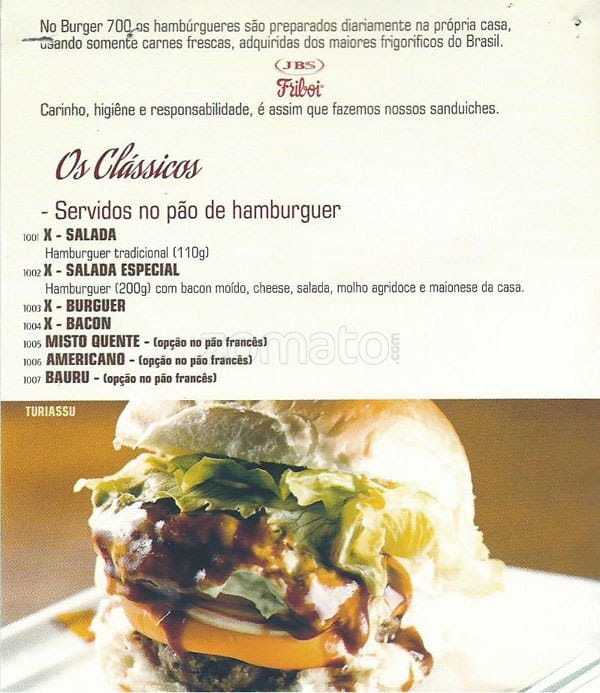 Burger 700 Delivery cardápio