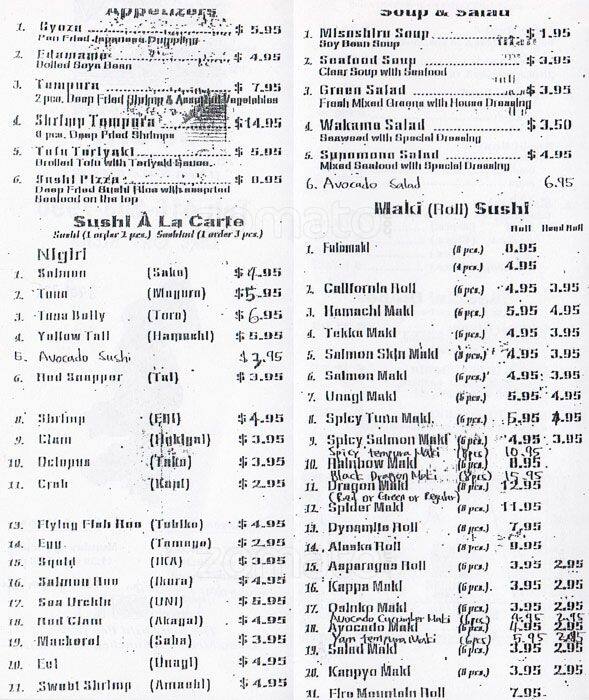Ichiban Sushi Menu, Menu for Ichiban Sushi, Fashion District, Toronto ...