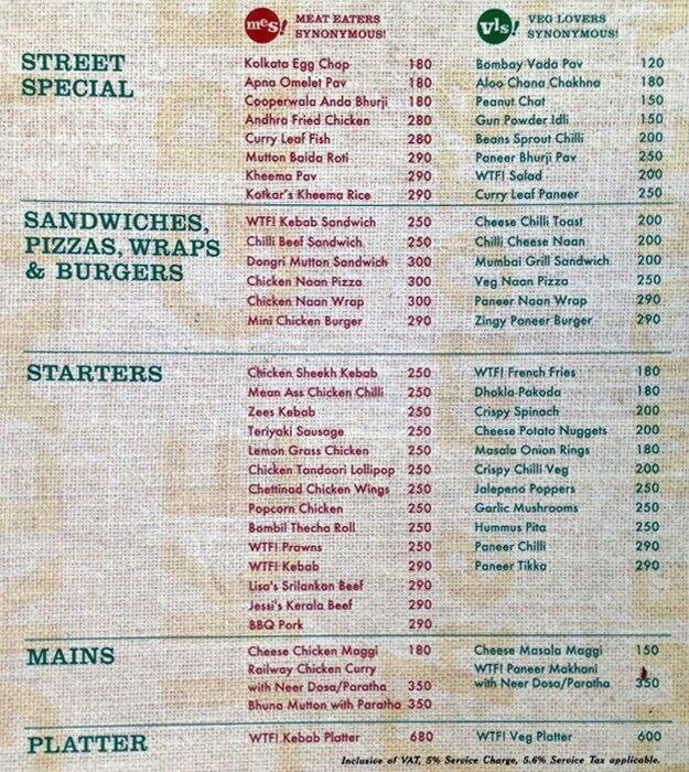 WTF! menu