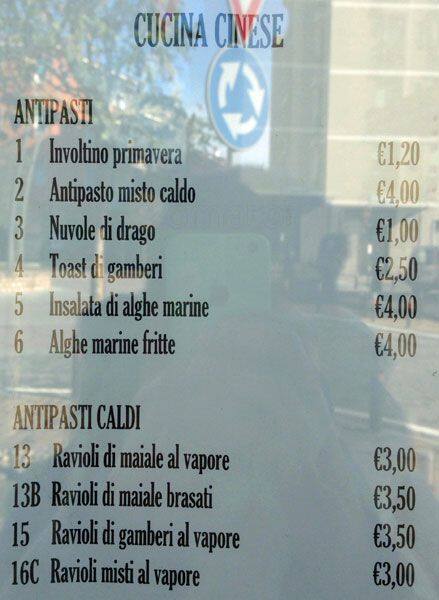 Menu di Da Wang Ristorante Italo Cinese 