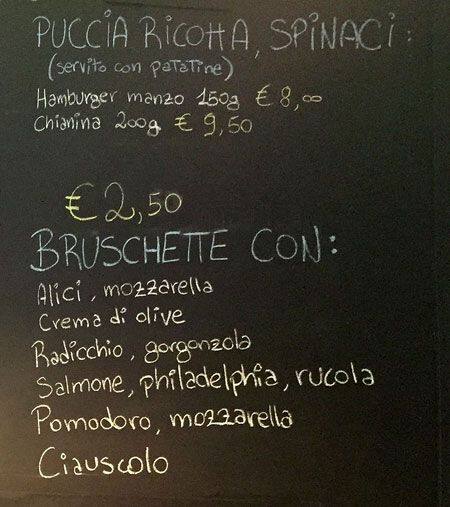 Menu de Birreria Manicomio