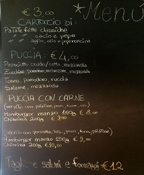 Menu de Birreria Manicomio