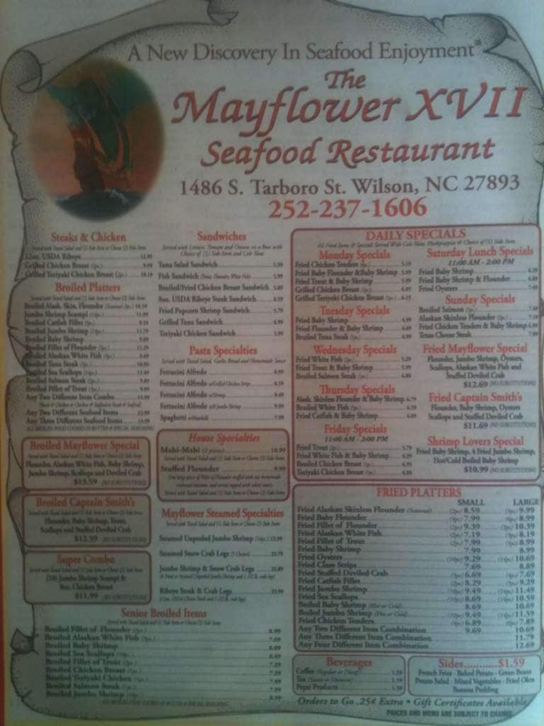Mayflower Seafood Goldsboro Nc Menu Best Flower Site