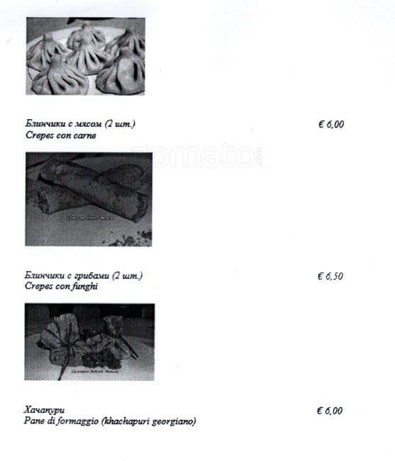 Menu di Matrioska 