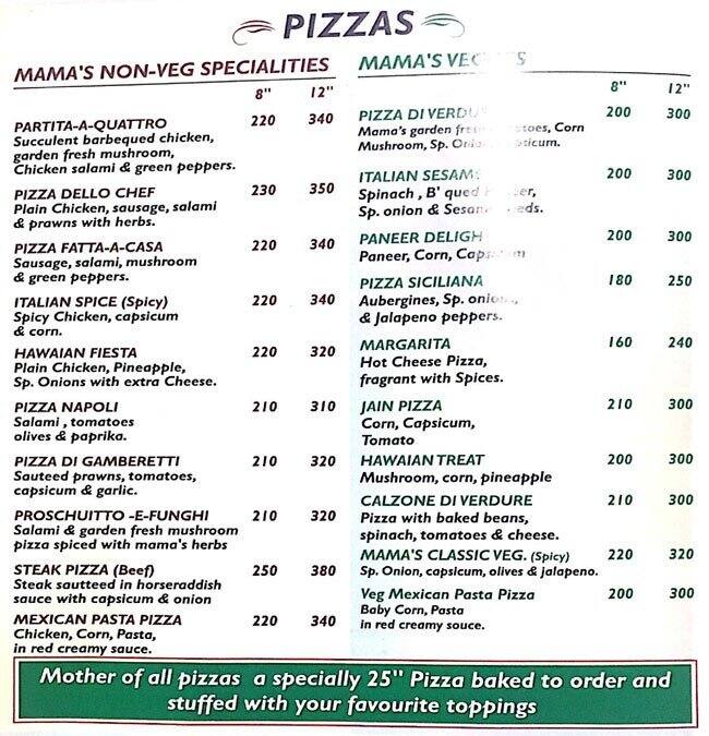 Mama Mia! Menu, Menu for Mama Mia!, Byculla, Mumbai - Zomato