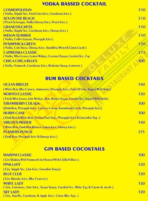Image Hotel menu