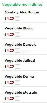 Saffron Indian Cuisine menu