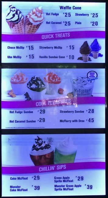 McDonald's Desserts Menu, Menu for McDonald's Desserts, SM City North ...