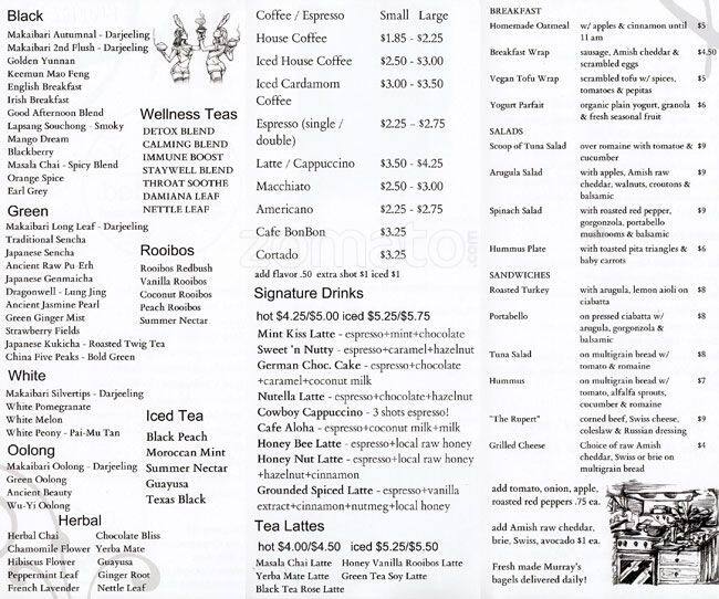 Grounded Menu, Menu for Grounded, West Village, New York City