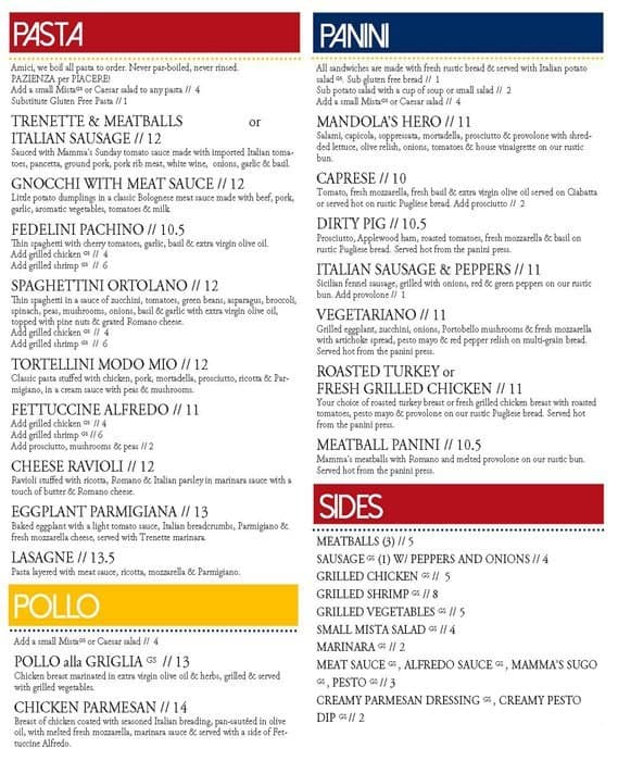 Mandola's Italian Market Menu Urbanspoon/Zomato