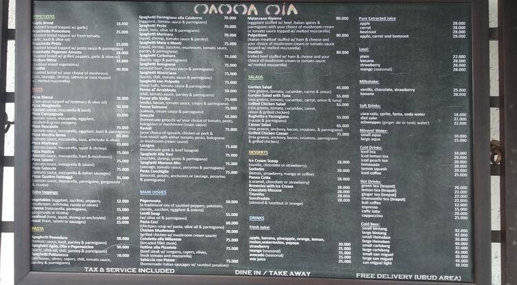 Mamma Mia Menu Menu For Mamma Mia Legian Bali Mamma Mia Menu Menu For Mamma Mia Legian Bali
