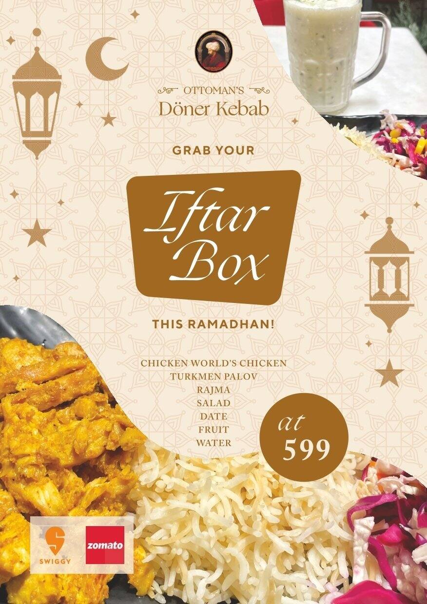 Menu at Ottoman's Doner Kebab, Chennai