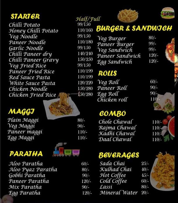 Menu of Vyanjan Shala, Pratap Vihar, Ghaziabad