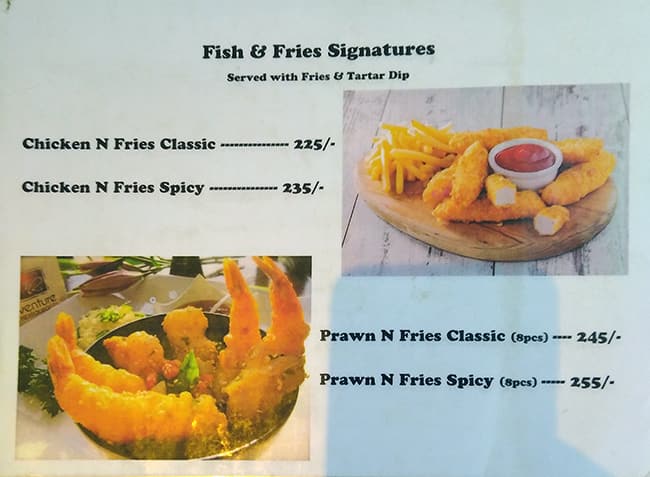 Fish & Fries menu