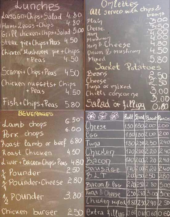 Menu at Golden Cafe, London, 352 High Rd