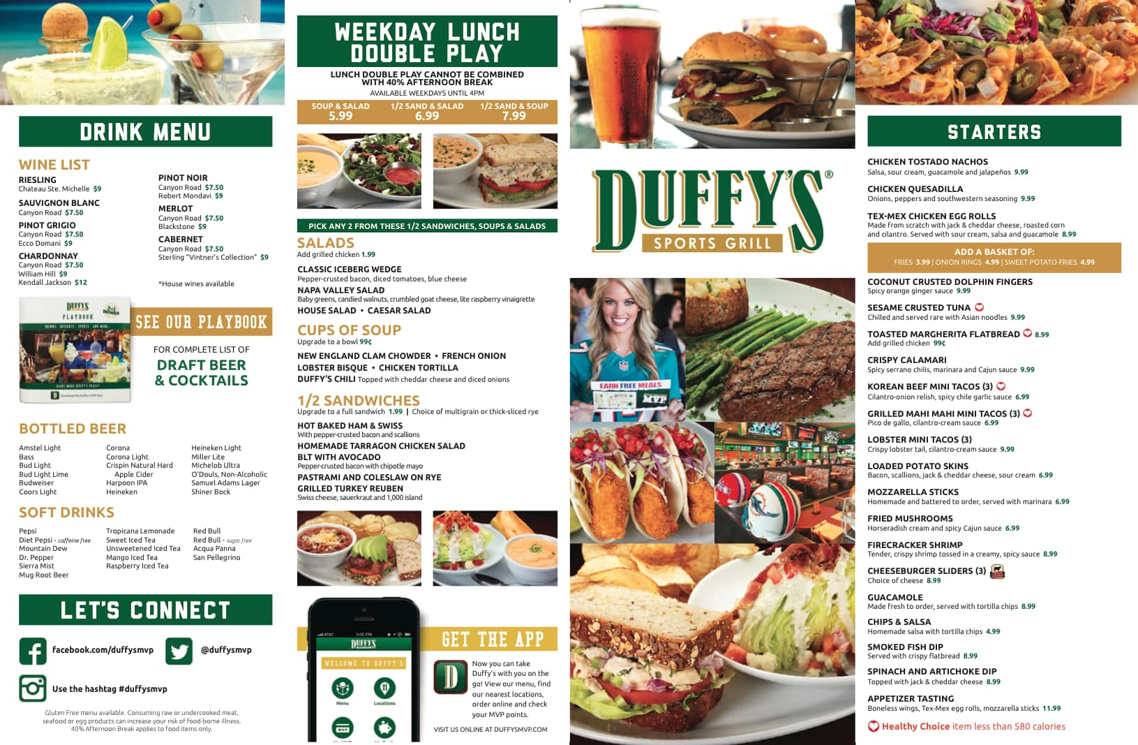 Duffy's Sports Bar Menu With Prices at Richard Blythe blog