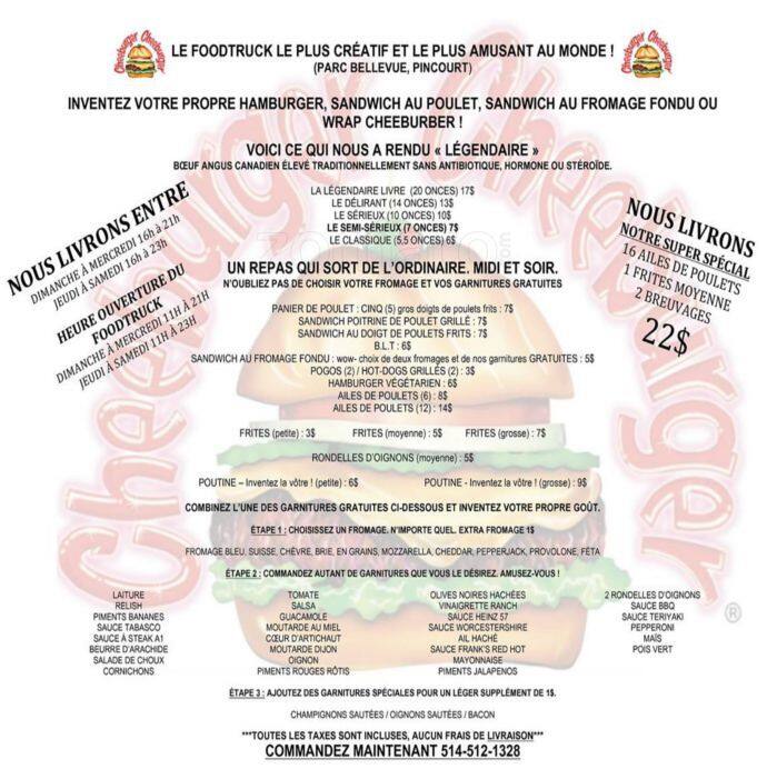 Cheeseburger Cheeburger Mobile Menu Urbanspoon/Zomato