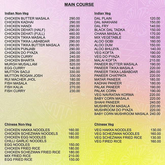 Eat menu