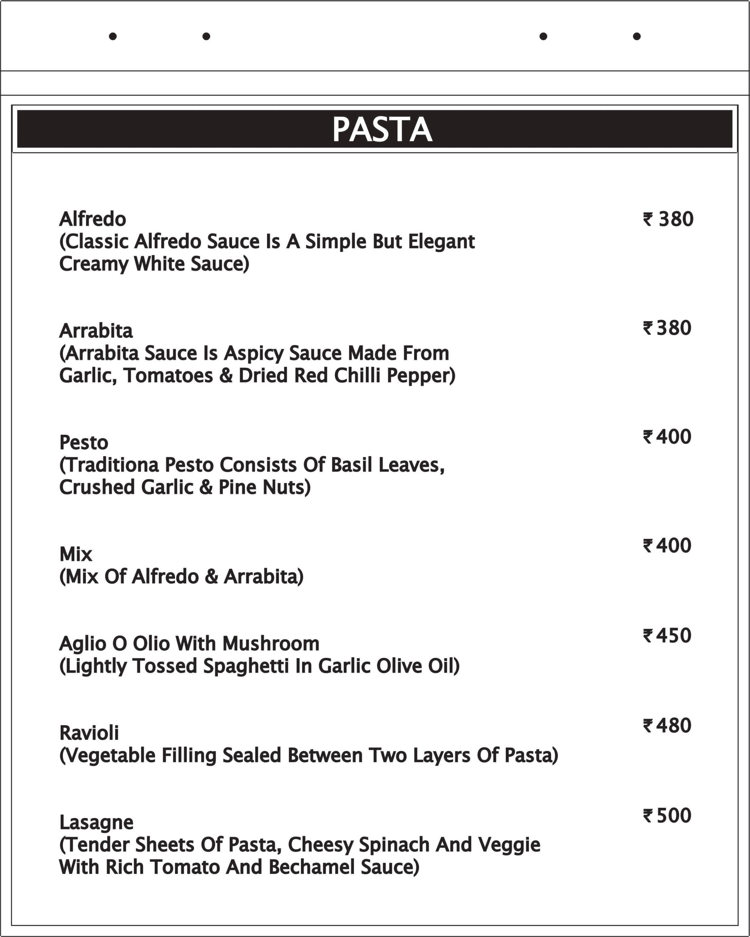 Falafel Lovers menu