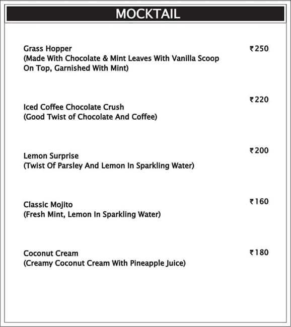 Falafel Lovers menu