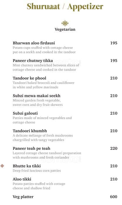 Menu at Bayleaf Restaurant & Bar, Bengaluru, Shop No. 1