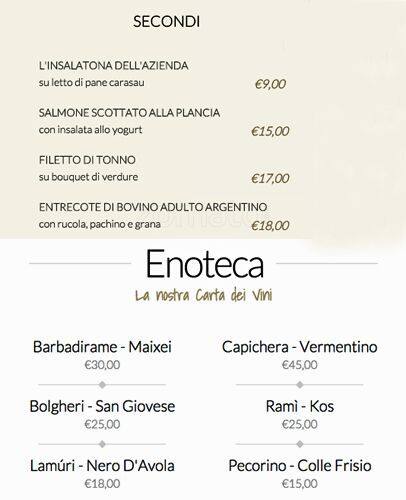 Menu de Azienda
