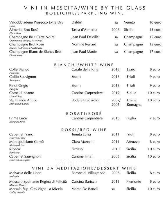 Menu di Hotel Majestic 