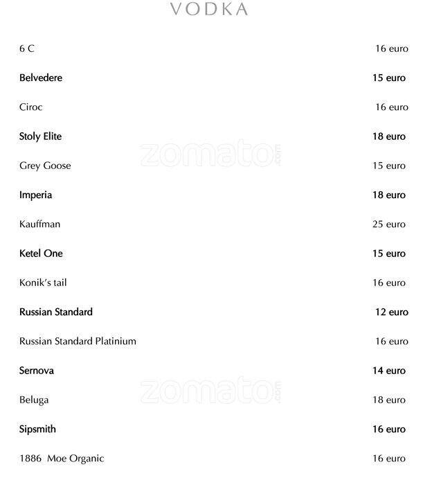 Menu di Hotel Majestic 