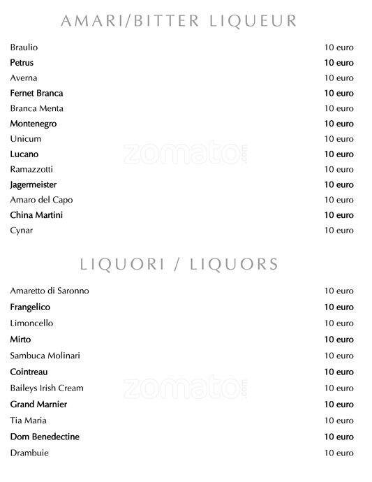 Menu di Hotel Majestic 