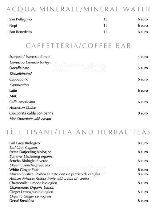 Menu di Hotel Majestic 