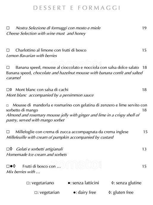 Menu di Hotel Majestic 