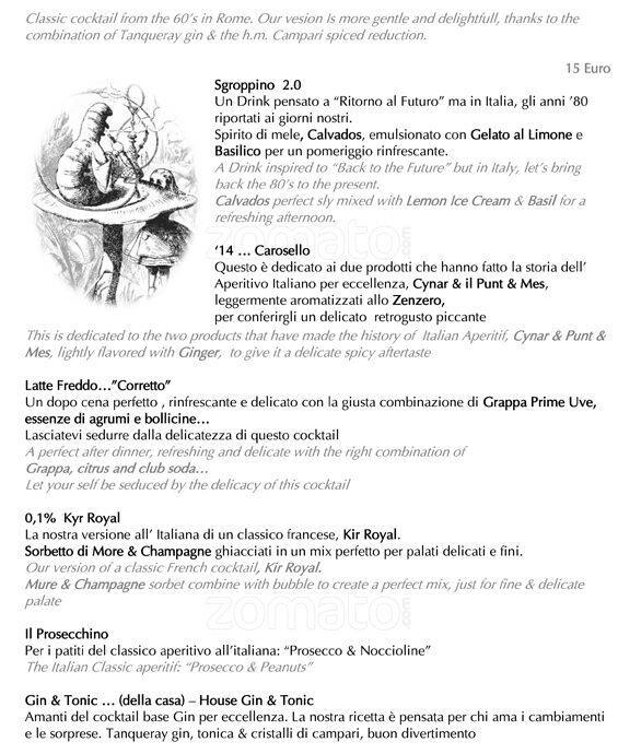 Menu di Hotel Majestic 