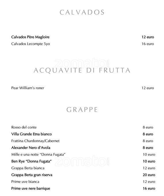 Menu di Hotel Majestic 