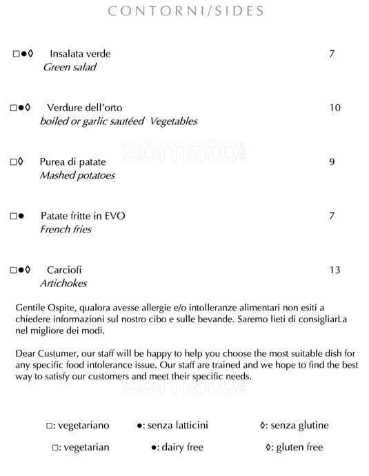 Menu di Hotel Majestic 