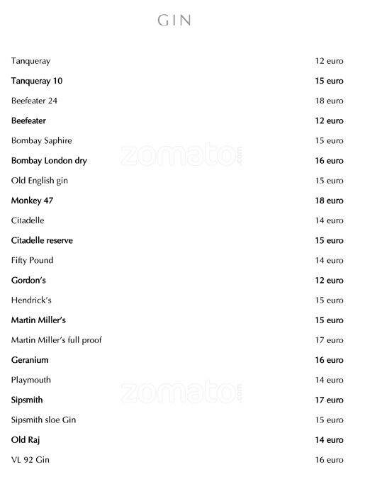Menu di Hotel Majestic 