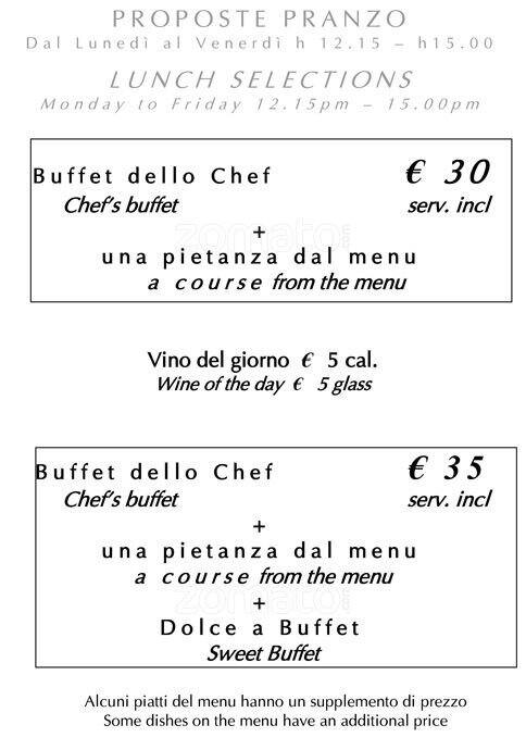 Menu di Hotel Majestic 