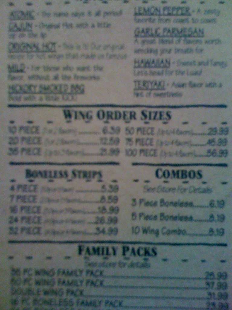 Wing Stop Menu, Menu for Wing Stop, Stockton, Stockton Urbanspoon/Zomato