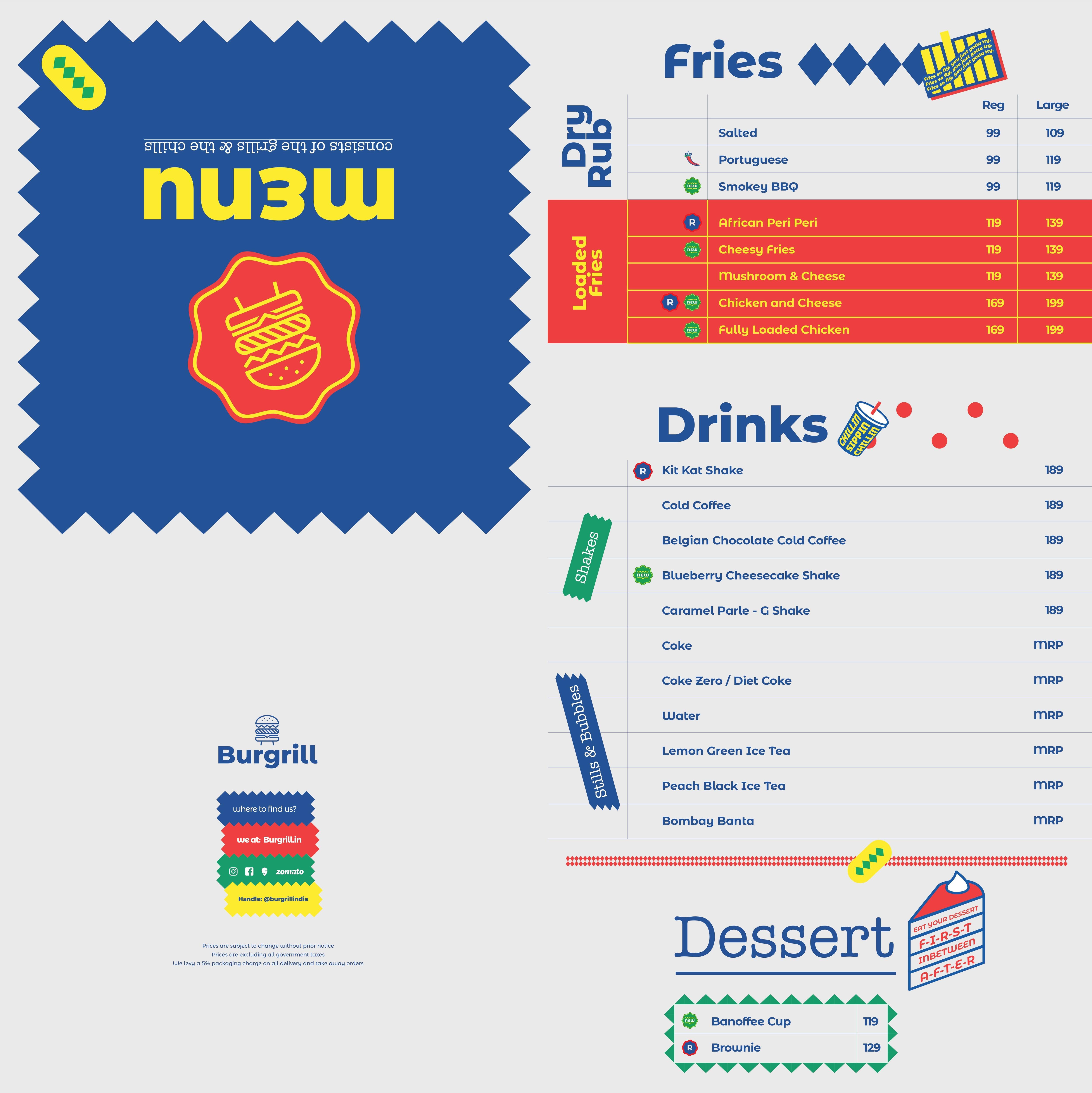 Burgrill - The OG's of Grilled Burgers menu