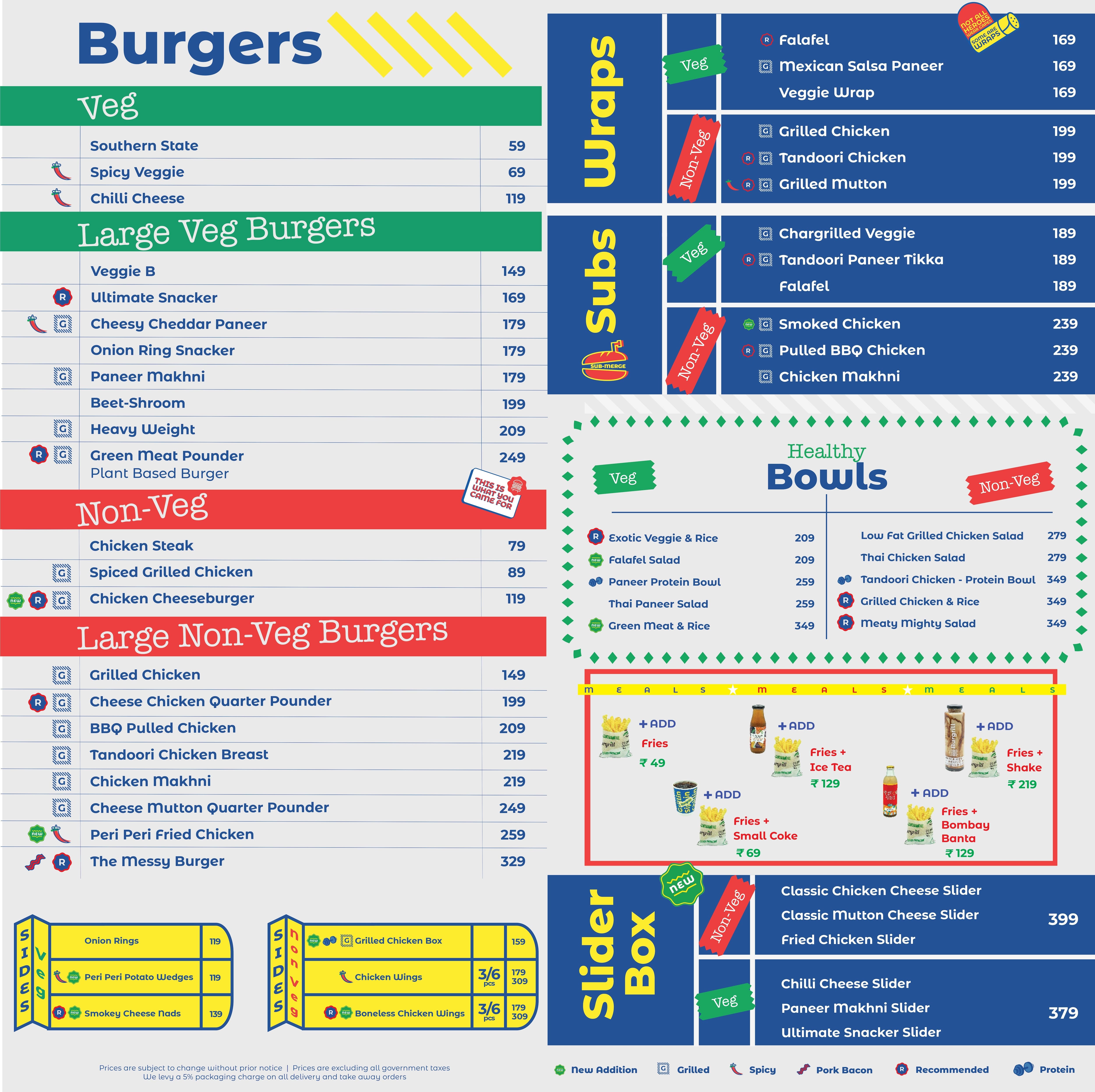 Burgrill Noida 45 - Best Burgers in Noida menu
