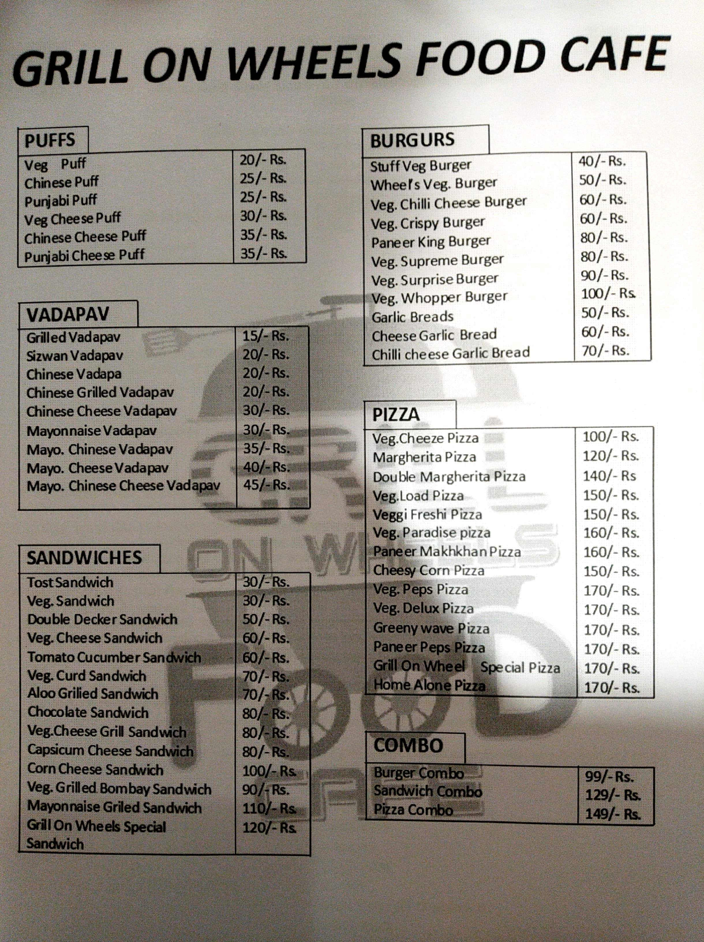 Menu at Grill On Wheels Food Cafe, Surat, 6