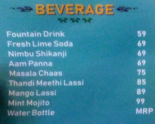 Menu at Street Foods by Punjab Grill, Neemrana