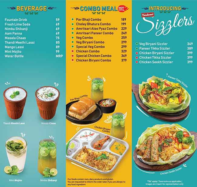 Menu at Street Foods by Punjab Grill, Neemrana