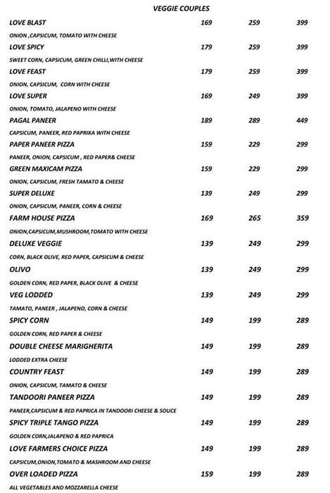 Neel Khant Pizza Point menu